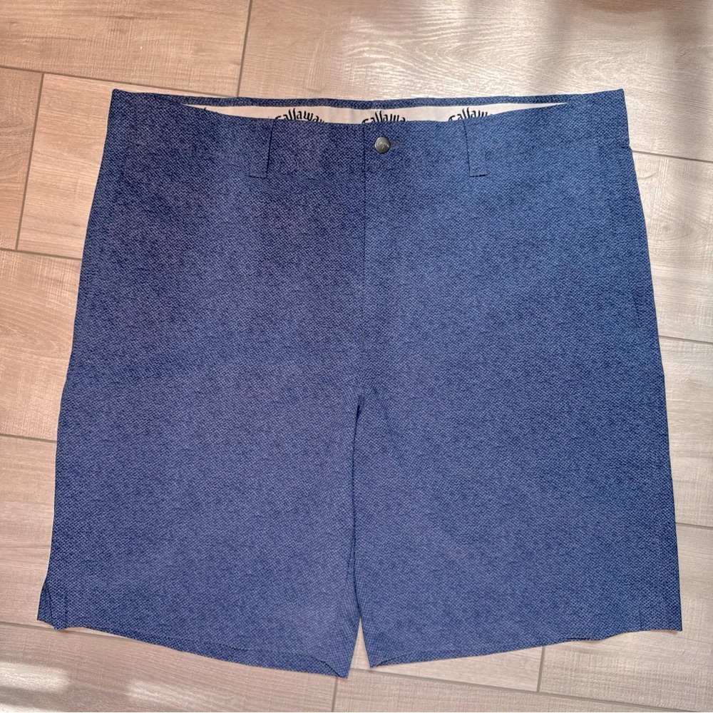 Callaway Golf Casual Flat Front‎ Shorts Performance Peacoat Blue Stretch Mens 38